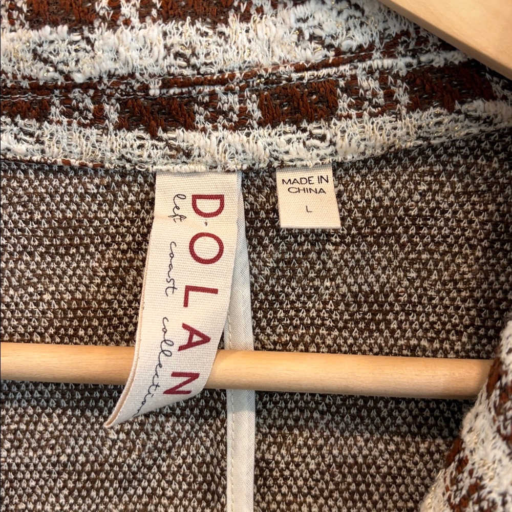Anthropologie Dolan Left Coast Knit Houndstooth Blazer – Women’s Large - Picture 5 of 9